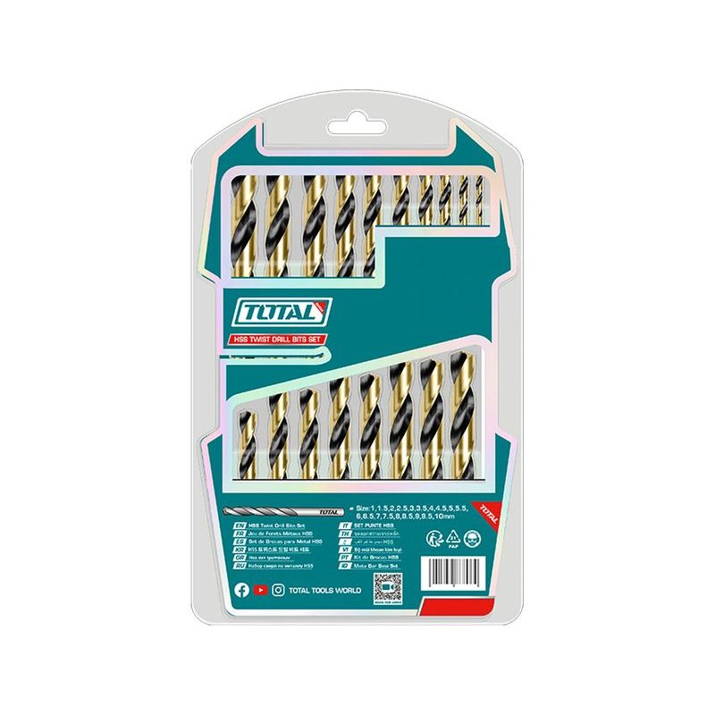 TOTAL VRTÁKY DO KOVU, HSS, SADA 19KS, TAKSDB9195 - SADY VRTÁKŮ DO KOVU - PŘÍSLUŠENSTVÍ