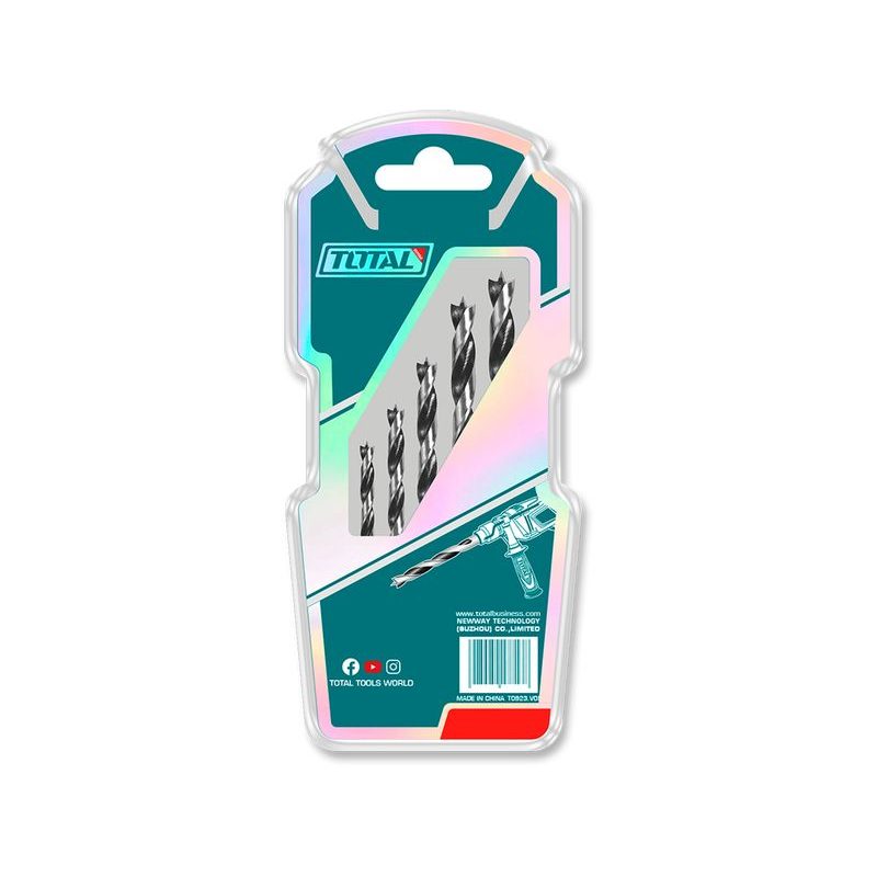 TOTAL VRTÁKY DO DŘEVA, 5KS, TACSD7055 - SADY VRTÁKŮ DO DŘEVA - PŘÍSLUŠENSTVÍ