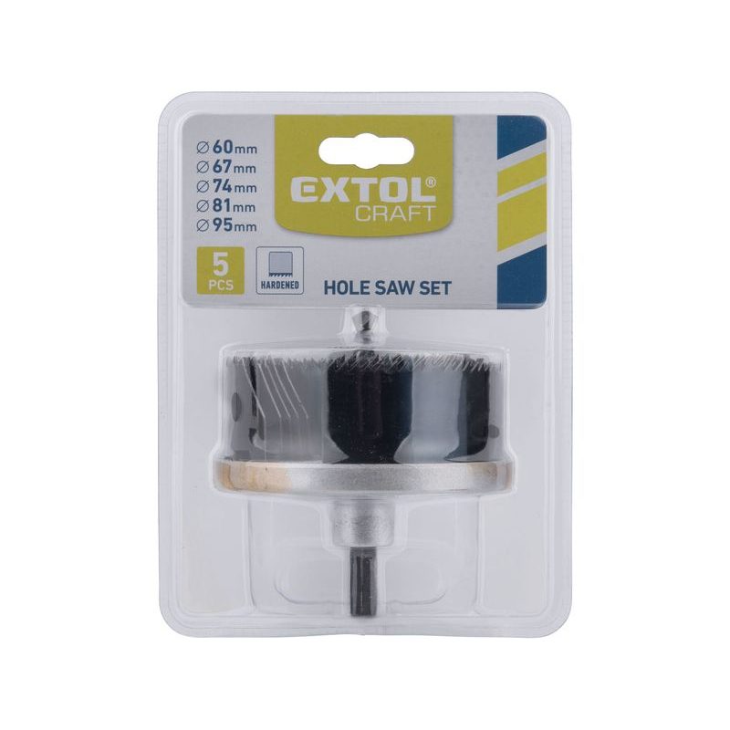 EXTOL CRAFT VYKRUŽOVACÍ VRTÁK DO DŘEVA A SÁDROKARTONU, 5 PRŮMĚRŮ O 60-95MM, 1803 - SADY S VRTACÍMI KORUNKAMI - PŘÍSLUŠENSTVÍ
