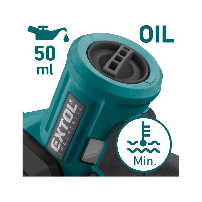 EXTOL INDUSTRIAL PILA ŘETĚZOVÁ AKU JEDNORUČNÍ SHARE20V, 13CM, BRUSHLESS, 2AH, 8791922 - PROŘEZÁVACÍ PILY - ZAHRADA