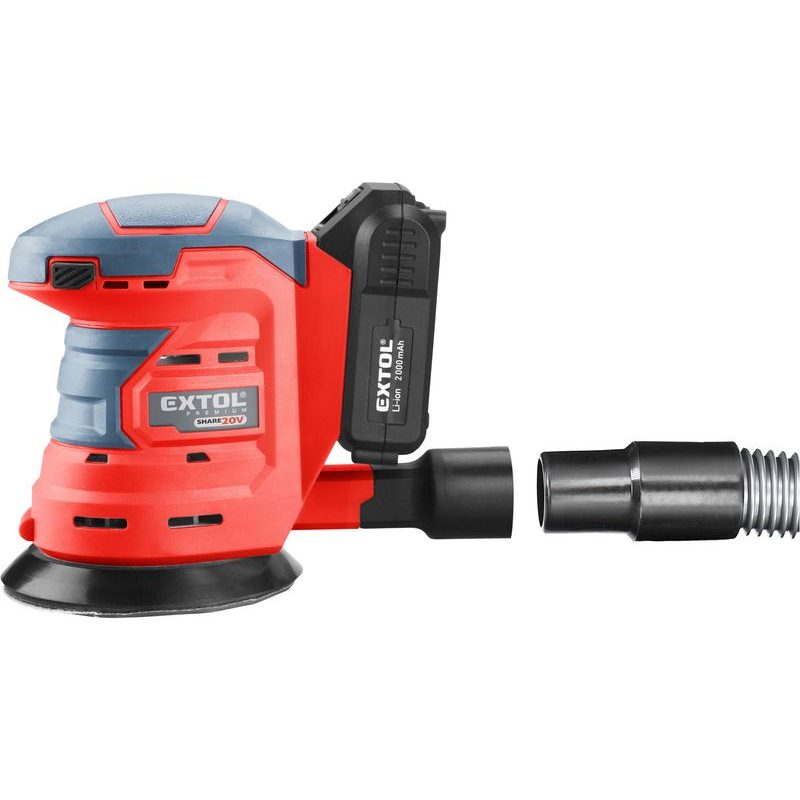 EXTOL PREMIUM BRUSKA EXCENTRICKÁ AKU SHARE20V, 125MM, 20V LI-ION, 2AH, 8891846 - AKU EXCENTRICKÉ BRUSKY - AKU NÁŘADÍ