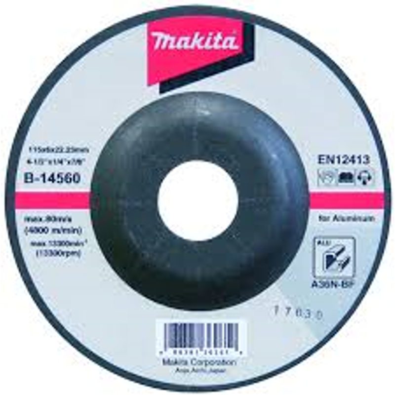 MAKITA B-14560 - KOTOUČ BRUSNÝ HLINÍK 115X6X22.23MM - BRUSNÉ KOTOUČE NA HLINÍK - PŘÍSLUŠENSTVÍ