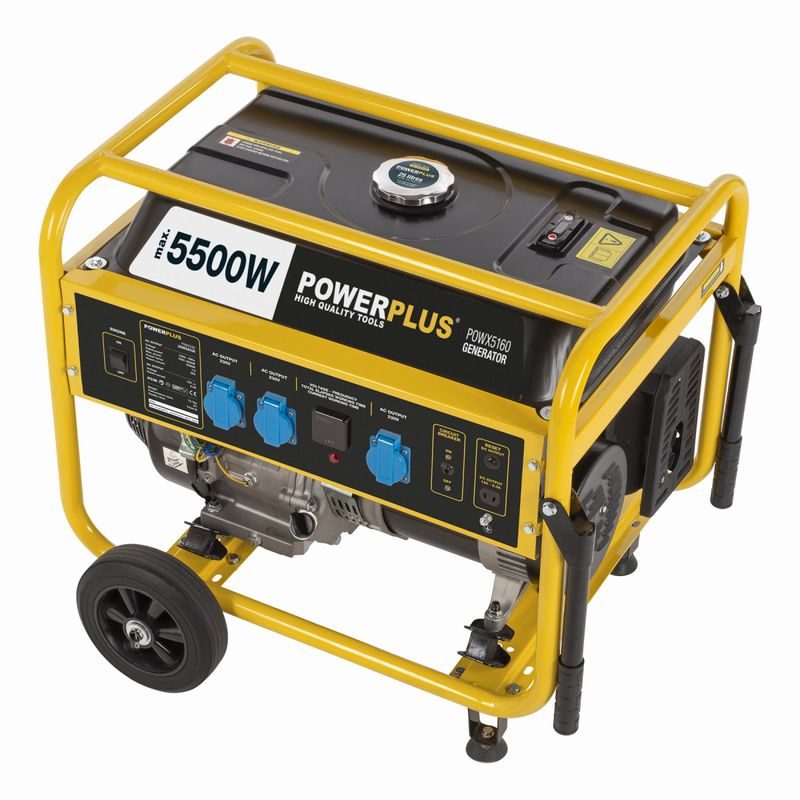 POWERPLUS POWX5160 ELEKTROCENTRÁLA 5.500 W - JEDNOFÁZOVÉ CENTRÁLY - ELEKTROCENTRÁLY