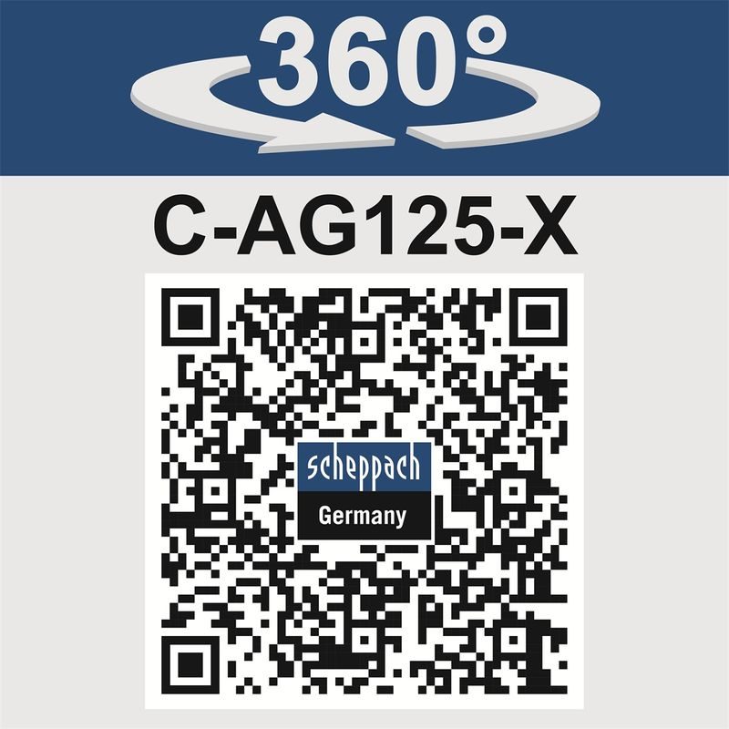 SCHEPPACH C-AG125-X 20 V IXES AKU ÚHLOVÁ BRUSKA (BEZ BATERIE A NABÍJEČKY) - AKU UHLOVÉ BRUSKY - AKU NÁŘADÍ