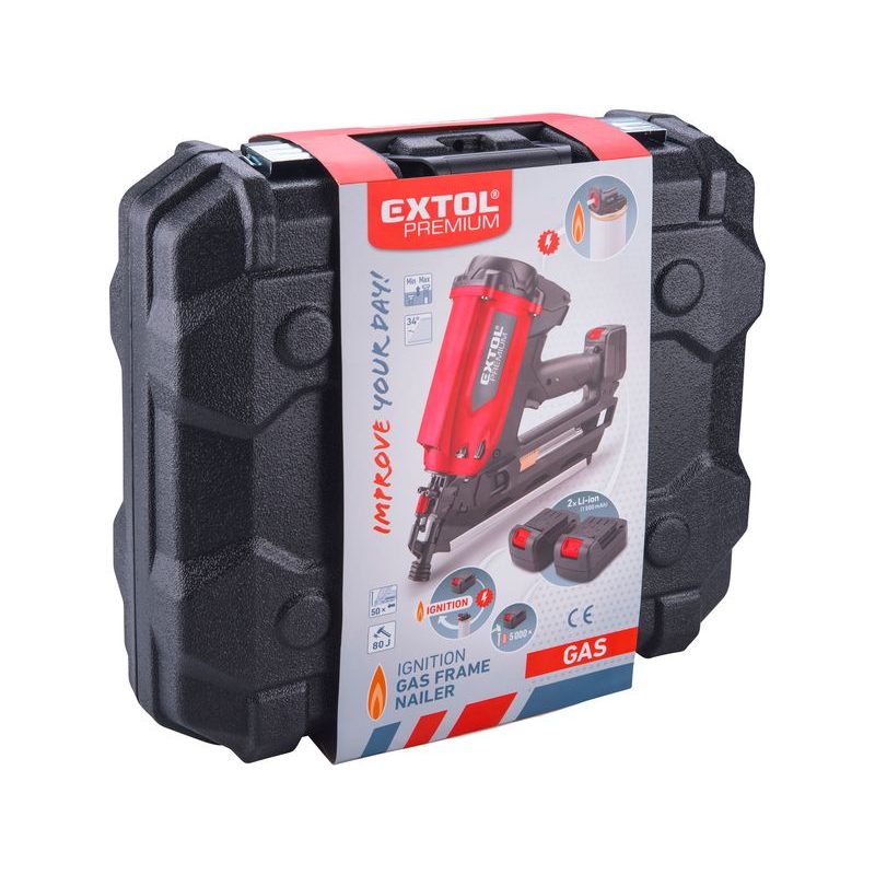 EXTOL PREMIUM HŘEBÍKOVAČKA NA KONSTRUKCE, PLYNOVÁ, 8894580 - AKU SPONKOVAČKY, HŘEBÍKOVAČKY - AKU NÁŘADÍ