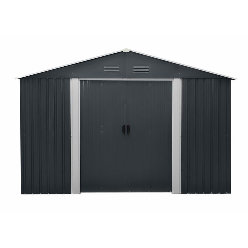 RIWALL PRO RMSA 12X10 ANTHRACITE ZAHRADNÍ DOMEK KOVOVÝ 3 X 3,7 M SE SEDLOVOU STŘECHOU ANTRACIT - ZAHRADNÍ DOMKY - DŮM A DOMÁCNOST, ELEKTRO..