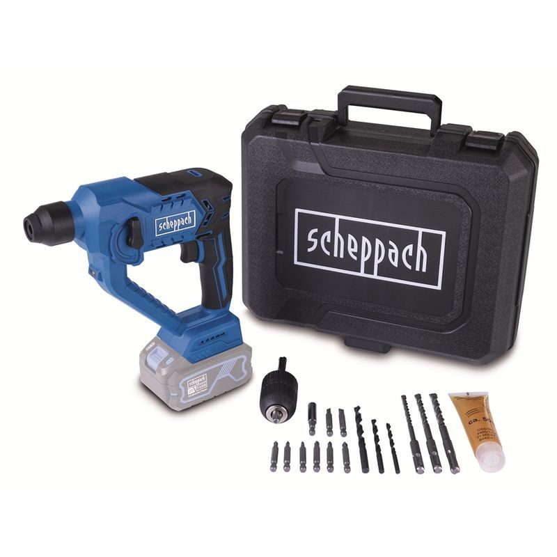 SCHEPPACH C-RHD130-X AKU 20 V IXES VRTACÍ KLADIVO SDS PLUS 3V1 S PŘÍKLEPEM, KUFREM A PŘÍSLUŠENSTVÍM (BEZ BATERIE A NABÍJEČKY) - AKU VRTACÍ, SEKACÍ A KOMBINOVANÁ KLADIVA - AKU NÁŘADÍ