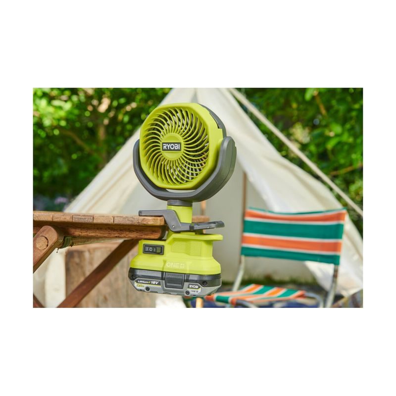 RYOBI RCF18-0 AKU VENTILÁTOR S KLIPSEM ONE+ (BEZ BATERIE A NABÍJEČKY) - ZNAČKA RYOBI - ELEKTRICKÉ NÁŘADÍ