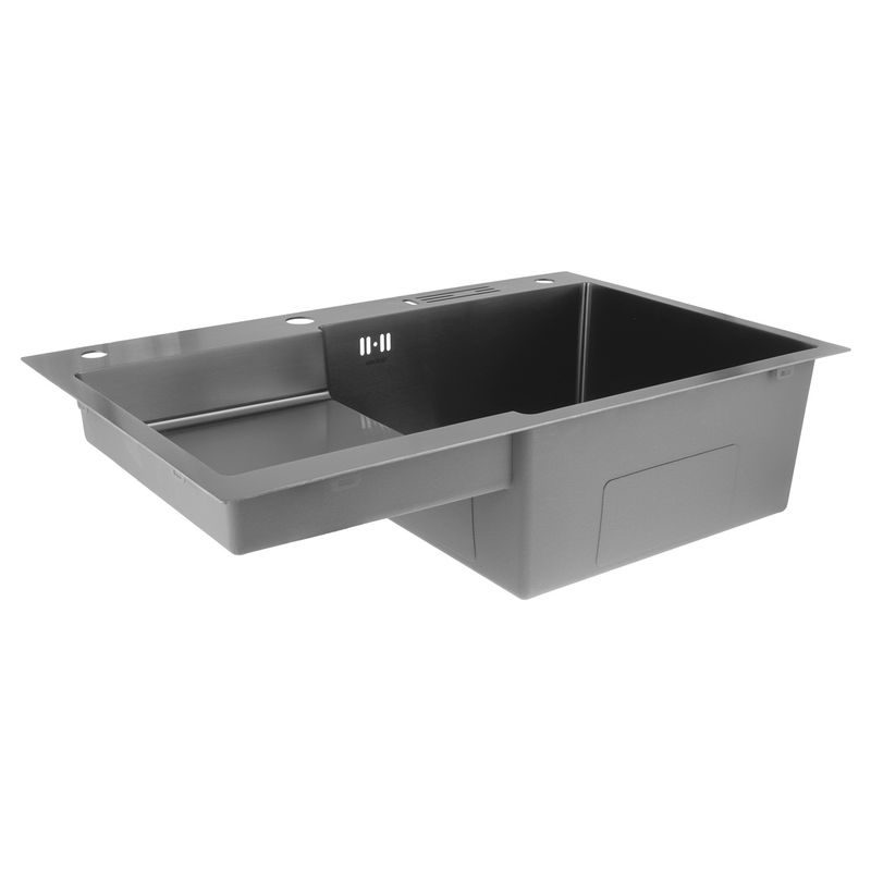 NEREZOVÝ DŘEZ MIXXUS MH7849R-HK GRAPHITE SE SIFONEM, GRAFITOVÝ | MH7849R-HK GRAPHITE MIXXUS - DŘEZY - SANITA