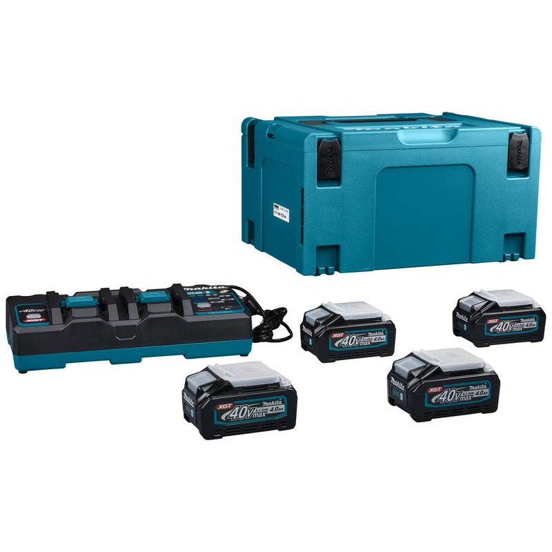 MAKITA 191U28-6 - SADA LI-ION XGT 40V 4XBL4040+DC40RB+MAKPAC=NEWPSKGPU4J - SADY AKUMULÁTORŮ S NABÍJEČKOU - MAKITA-SHOP