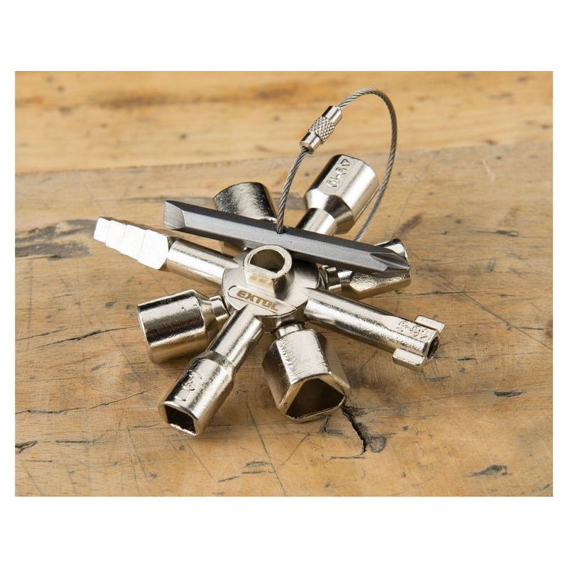 EXTOL PREMIUM KLÍČ MULTIFUNKČNÍ, 15FUNKCÍ, K ROZVODNÝM SKŘÍNÍM, 916299 - KLÍČE - RUČNÍ NÁŘADÍ