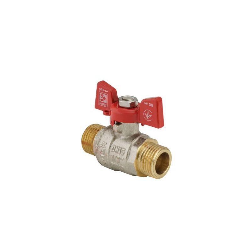 KULOVÝ KOHOUT MOTÝL, ČERVENÝ, KR.219 1/2"MM | KR.219 1/2"MM PROCRAFT - PŘÍSLUŠENSTVÍ (KOHOUTY, ŠROUBENÍ,...) - SANITA