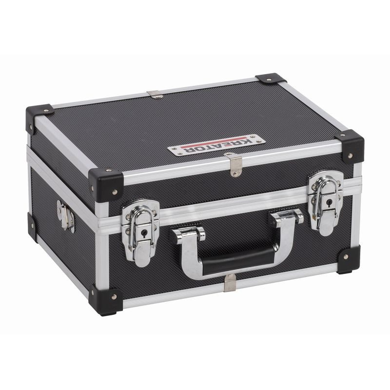 KREATOR KRT640106B HLINÍKOVÝ KUFR 320X230X160MM ČERNÝ - KUFRY, TAŠKY, ORGANIZÉRY NA NÁŘADÍ - PŘÍSLUŠENSTVÍ
