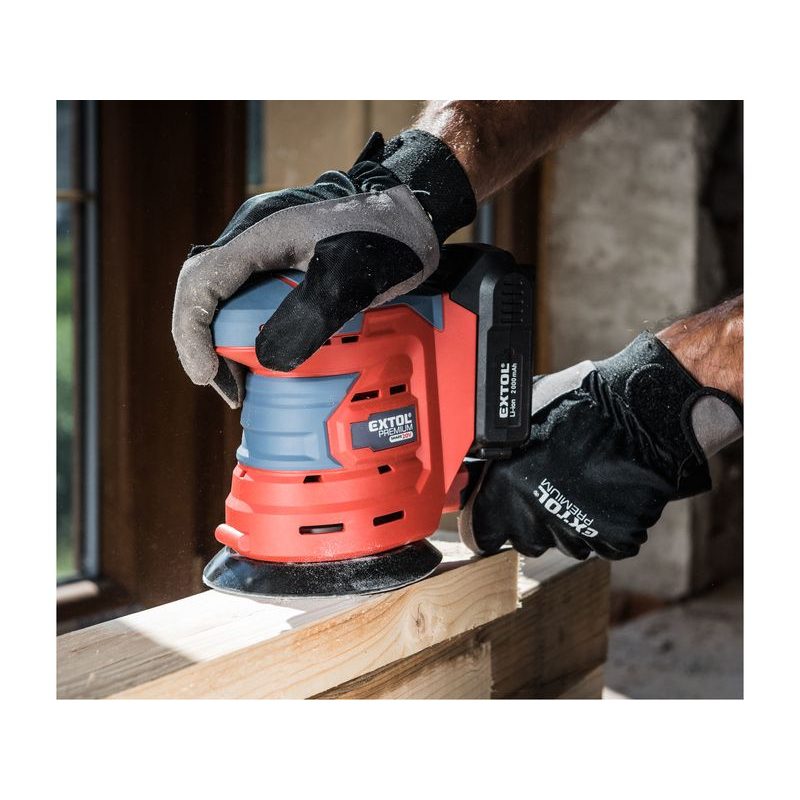 EXTOL PREMIUM BRUSKA EXCENTRICKÁ AKU SHARE20V, 125MM, 20V LI-ION, 2AH, 8891846 - AKU EXCENTRICKÉ BRUSKY - AKU NÁŘADÍ