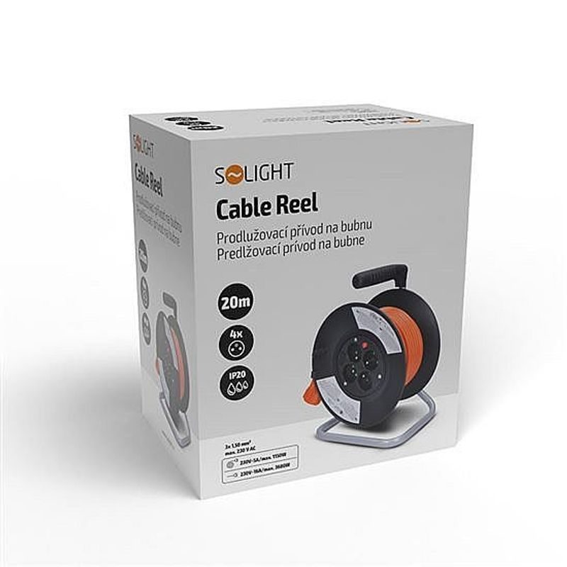 BUBEN VNITŘNÍ 4Z, 20M, ORANŽOVÝ KABEL - PRODLUŽOVACÍ KABELY - PŘÍSLUŠENSTVÍ