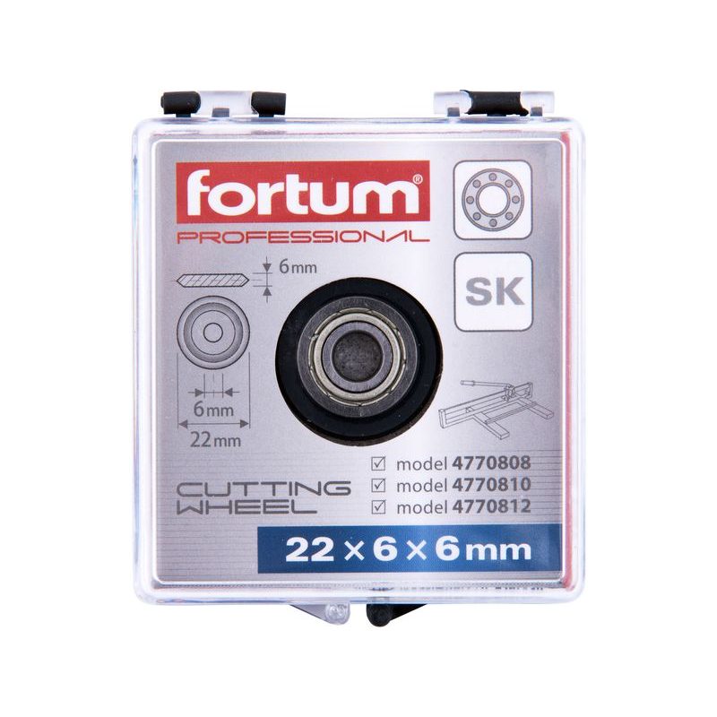 FORTUM KOLEČKO ŘEZACÍ LOŽISKOVÉ, 22X6X6MM, SK, 4770805 - PŘÍSLUŠENSTVÍ K ŘEZAČKÁM - STAVEBNÍ TECHNIKA