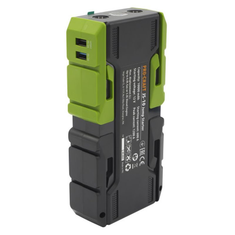 STARTOVACÍ ZDROJ S FUNKCÍ POWERBANKY PROCRAFT JS-10NE | JS-10NE PROCRAFT - AUTO-POTŘEBY - DÍLNA A GARÁŽ