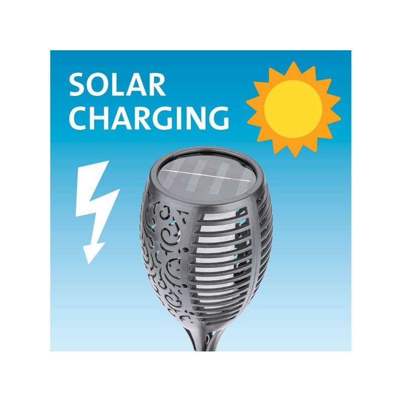 EXTOL LIGHT POCHODEŇ LED S PLAMENEM, 79CM, SOLÁRNÍ NABÍJENÍ, 35LM, 51 LED, 43132 - PRACOVNÍ SVĚTLA - PŘENOSKY - SVÍTIDLA