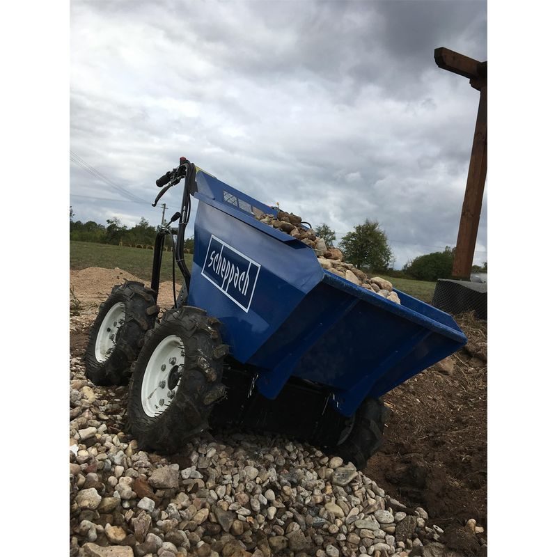 SCHEPPACH DP 3000 KOLOVÝ PŘEPRAVNÍK 4X4 S NOSNOSTÍ 300 KG A MECHANICKÝM SKLÁPĚNÍM KORBY - MOTOROVÉ A AKU VOZÍKY, KOLEČKA, MINIDUMPER - STAVEBNÍ TECHNIKA