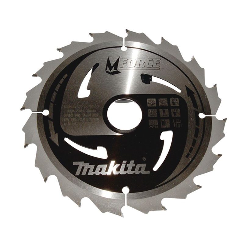 MAKITA B-31952 - KOTOUČ PILOVÝ DŘEVO MFORCE 180X2X30MM 16Z = OLD B-07939 - POKOSOVÉ PILY - MAKITA-SHOP