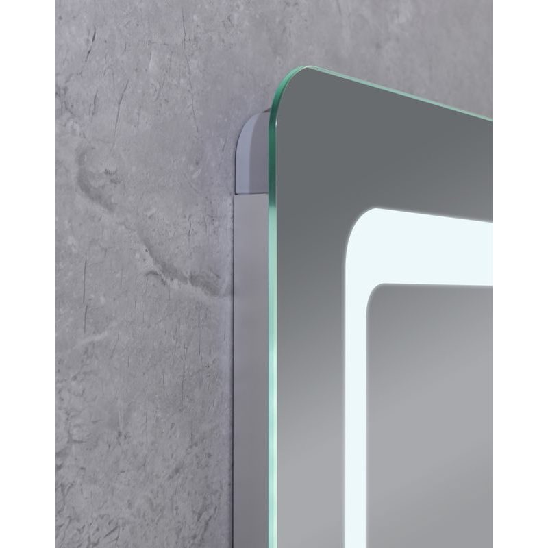 KOUPELNOVÉ ZRCADLO S LED OSVĚTLENÍM, PROTIZAMLŽOVACÍ FUNKCÍ A REGULACÍ JASU, MR09-80×60-REVERSE TWEE | MR09-80×60-REVERSE TWEE PROCRAFT - ZRCADLA - SANITA