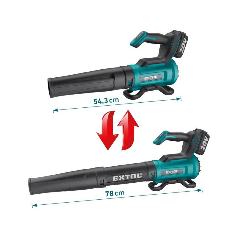 EXTOL INDUSTRIAL FUKAR AKU SHARE20V, BRUSHLESS, 4AH, 8791906 - AKU VYSAVAČ LISTÍ - ZAHRADA