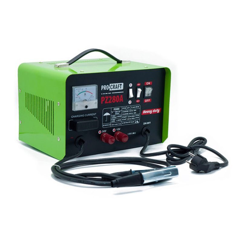 NABÍJEČKA AUTOBATERIÍ SE STARTOVACÍM ZDROJEM PROCRAFT PZ280A | PZ280A PROCRAFT - NABÍJEČKY (AUTONABÍJEČKY) - ELEKTRICKÉ NÁŘADÍ