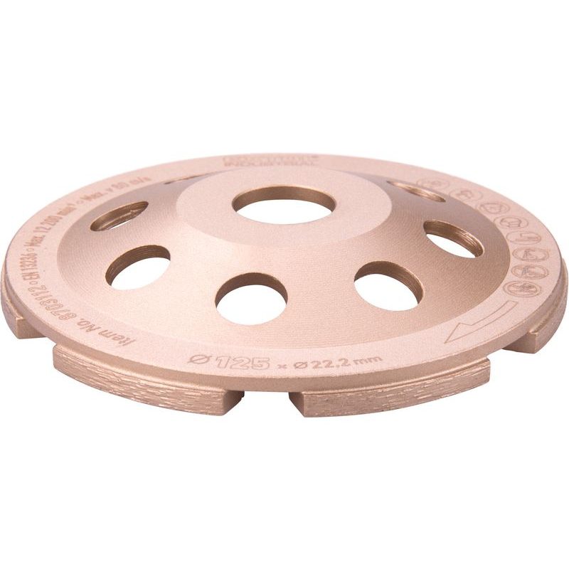 EXTOL INDUSTRIAL KOTOUČ DIAMANTOVÝ BRUSNÝ JEDNOŘADÝ, O 125X22,2MM, 8703112 - DIAMATOVÉ KOTOUČE - BRUSNÉ - PŘÍSLUŠENSTVÍ