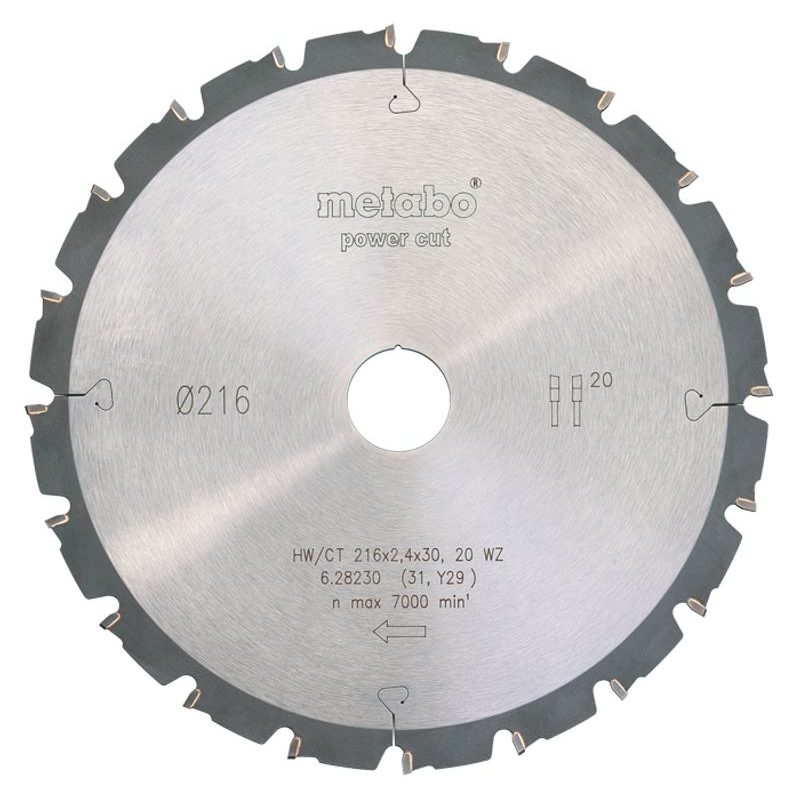 METABO PILOVÝ KOTOUČ KGS 216 HW/CT 216X30,20WZ /628230000 - PRŮMĚR 190, 200, 210 A 216 - PŘÍSLUŠENSTVÍ