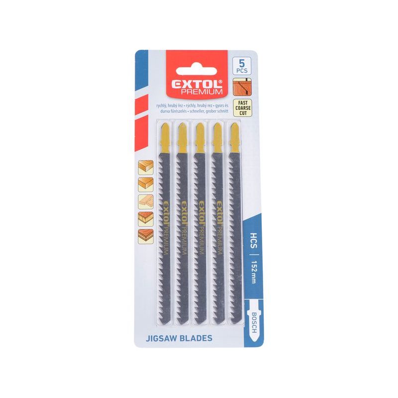 EXTOL PREMIUM PLÁTKY DO PŘÍMOČARÉ PILY 5KS, 126X4,0MM, HCS, 8805012 - PILOVÉ LISTY PLÁTKY DO PŘÍMOČARKY - PŘÍSLUŠENSTVÍ