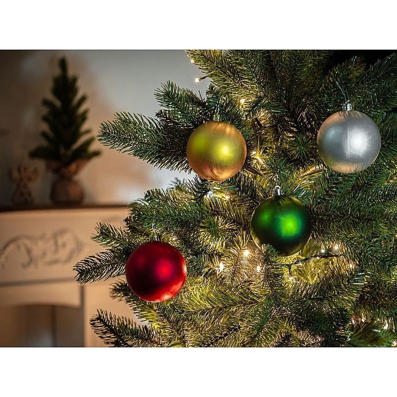 OZDOBA XMAS N2 8004B, 4DÍLNÁ - BAŇKY NA STROMEČEK, OZDOBY - DŮM A DOMÁCNOST, ELEKTRO..