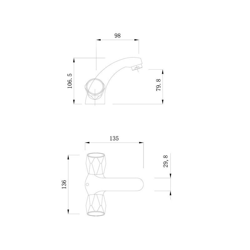 BALLETTO BATERIE UMYVADLOVÁ STOJÁNKOVÁ, 85002 - UMYVADLOVÉ BATERIE - SANITA