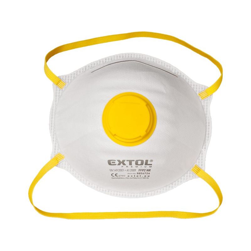EXTOL PREMIUM RESPIRÁTORY SADA 5KS S VÝDECHOVÝM VENTILEM, TŘÍDA FFP2 NR, TVAROVANÉ, 8856724 - RESPIRÁTORY, ROUŠKY - PŘÍSLUŠENSTVÍ