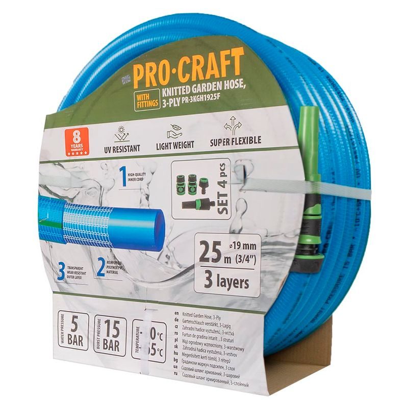 ZAHRADNÍ HADICÍ PROCRAFT PR-3KGH1925F | PR-3KGH1925F PROCRAFT - HADICE 3/4" - ZAHRADA