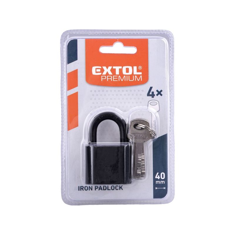 EXTOL PREMIUM ZÁMEK VISACÍ KOVOVÝ, 40MM, 8857414 - ZÁMKY VISACÍ - DÍLNA A GARÁŽ