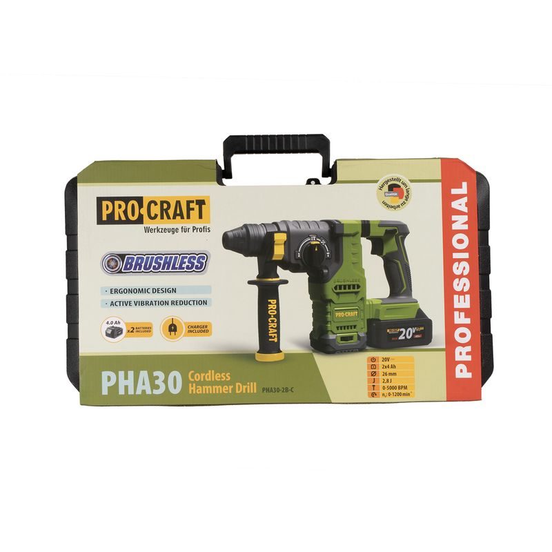 KLADIVO VRTACÍ AKU PROCRAFT PHA30 | PHA30 PROCRAFT - AKU VRTACÍ, SEKACÍ A KOMBINOVANÁ KLADIVA - AKU NÁŘADÍ