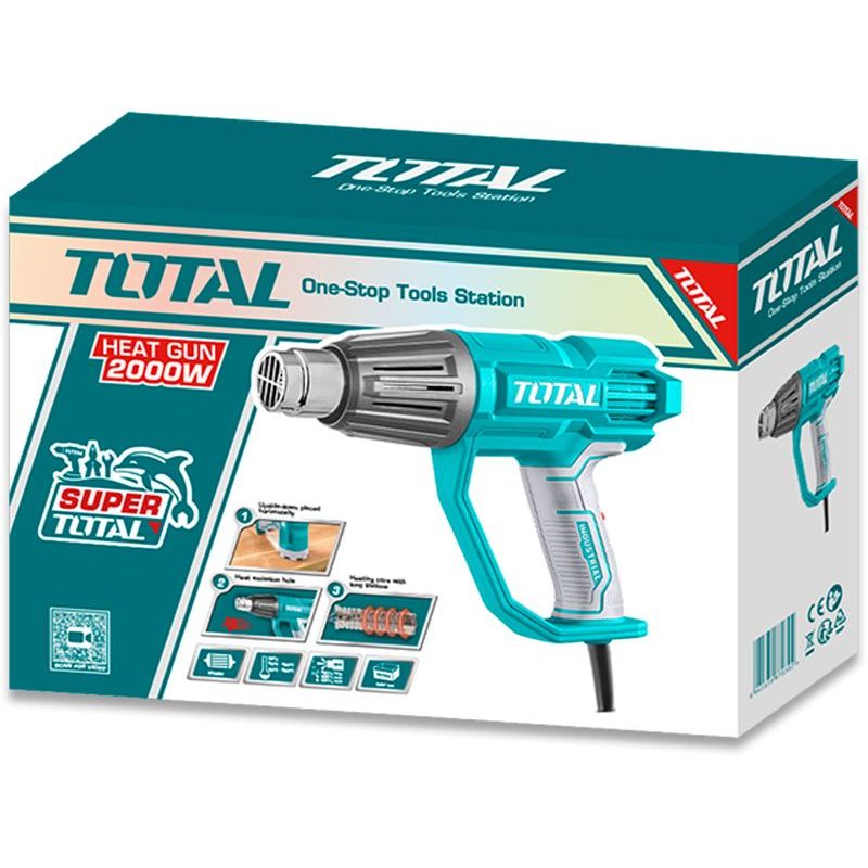 TOTAL PISTOLE HORKOVZDUŠNÁ, 2000W, INDUSTRIAL, TB20078 - HORKOVZDUŠNÉ PISTOLE - ELEKTRICKÉ NÁŘADÍ