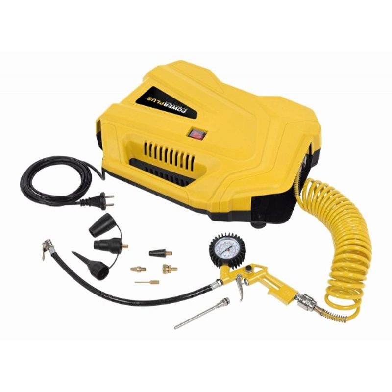 POWERPLUS POWX1706 KOMPRESOR 1100W PLUS 11 KS PŘÍSL. BEZOLEJOVÝ - BEZOLEJOVÉ KOMPRESORY - PNEU NÁŘADÍ