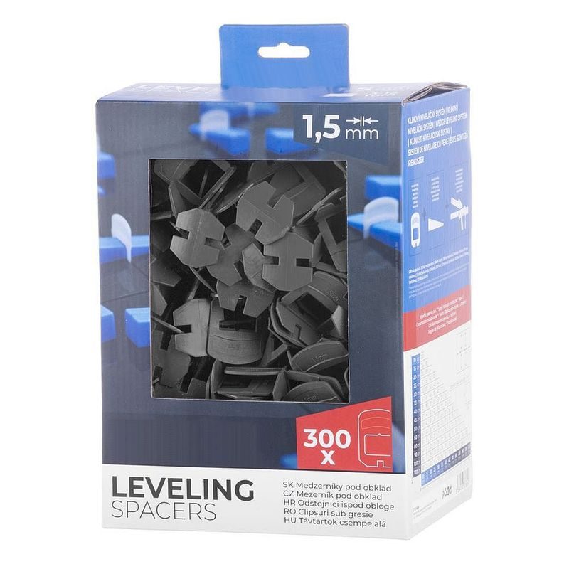 NIVELAČNÍ MEZERNÍK POD OBKLAD 1,5MM, ŠEDÝ, 300KS - OBKLÁDÁNÍ - DŮM A DOMÁCNOST, ELEKTRO..