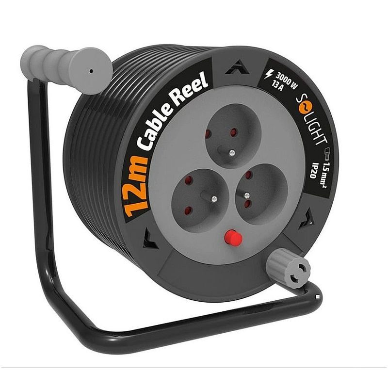 BUBEN VNITŘNÍ 3Z, 12M, 3X1,5MM2, 17X15X18CM, Ø15,5CM - PRODLUŽOVACÍ KABELY - PŘÍSLUŠENSTVÍ