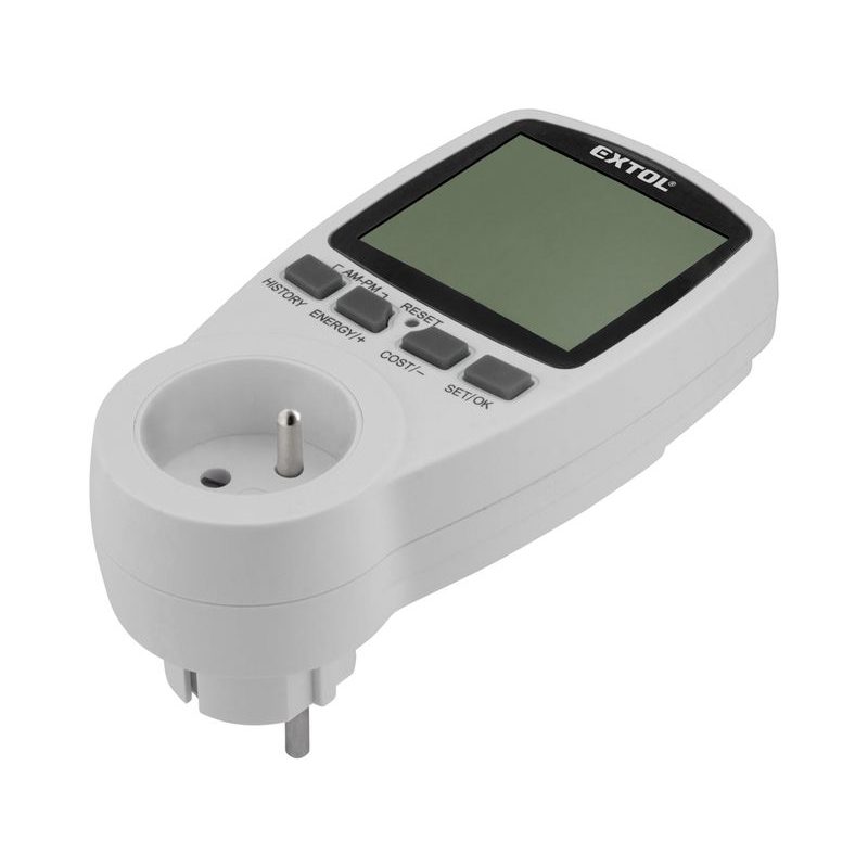 EXTOL PREMIUM MĚŘIČ SPOTŘEBY EL. ENERGIE - WATTMETR, KW, KWH, V, A, HZ, 8831260 - ELEKTRO - DŮM A DOMÁCNOST, ELEKTRO..