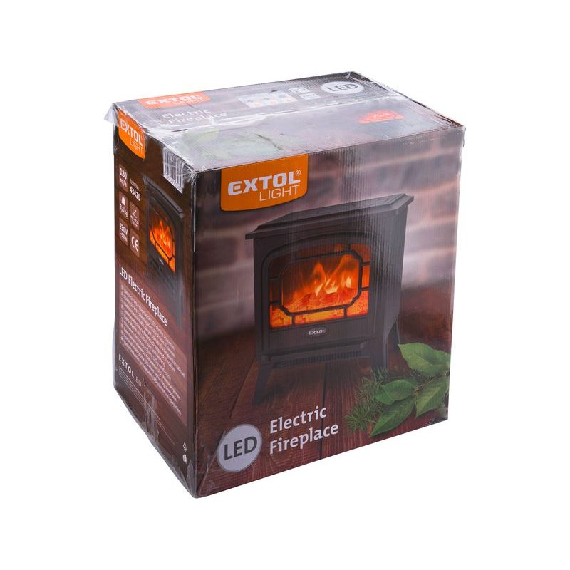 EXTOL LIGHT KRB ELEKTRICKÝ S PLÁPOLAJÍCÍM OHNĚM LED A TOPENÍM, 1800W, 43420 - KAMNA, KRBY, KRBOVÁ KAMNA - DŮM A DOMÁCNOST, ELEKTRO..
