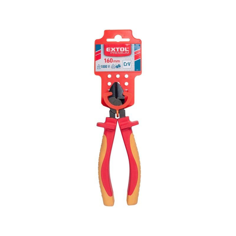EXTOL PREMIUM KLEŠTĚ ŠTÍPACÍ BOČNÍ ELEKTRIKÁŘSKÉ, 160MM, 1000V, 8813173 - KLEŠTĚ DO 1000V - RUČNÍ NÁŘADÍ