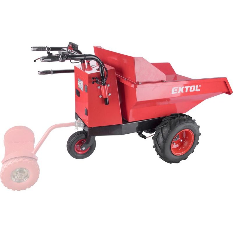 EXTOL PREMIUM TRANSPORTÉR S POJEZDEM AKU, 400KG, 200L, 54V LI-ION, 15AH, 8891591 - MOTOROVÉ A AKU VOZÍKY, KOLEČKA, MINIDUMPER - STAVEBNÍ TECHNIKA
