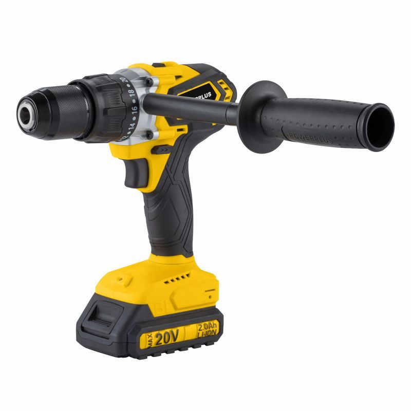 POWERPLUS POWX00530 AKU ŠROUBOVÁK / VRTAČKA S PŘÍKLEPEM BEZUHLÍKOVÁ 20V 120NM 2BAT - PŘÍKLEPOVÝ ŠROUBOVÁK 18V - 20V - AKU NÁŘADÍ