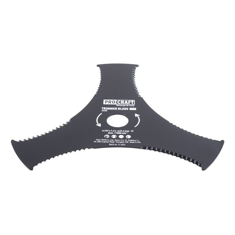 NŮŽ KŘOVINOŘEZU (D255*25.4) 3T VROUBKOVANÝ PROCRAFT | H-3T/Z PROCRAFT - ŽACÍ LISTY - NOŽE - ZAHRADA