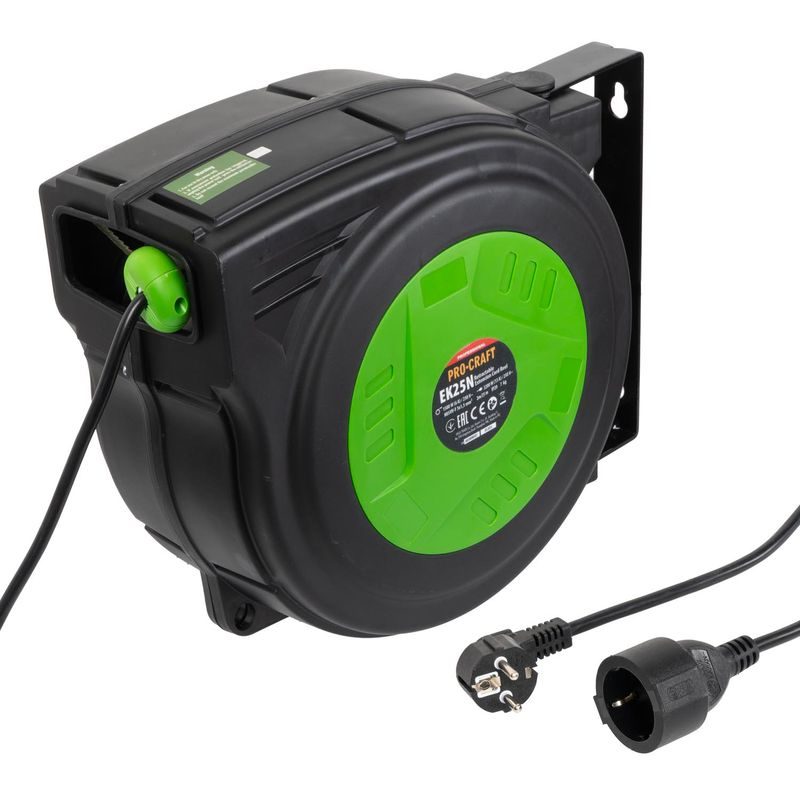 SAMONAVÍJECÍ PRODLUŽOVACÍ KABEL, BUBEN PROCRAFT EK25N | EK25N PROCRAFT - PRODLUŽOVACÍ KABELY - PŘÍSLUŠENSTVÍ