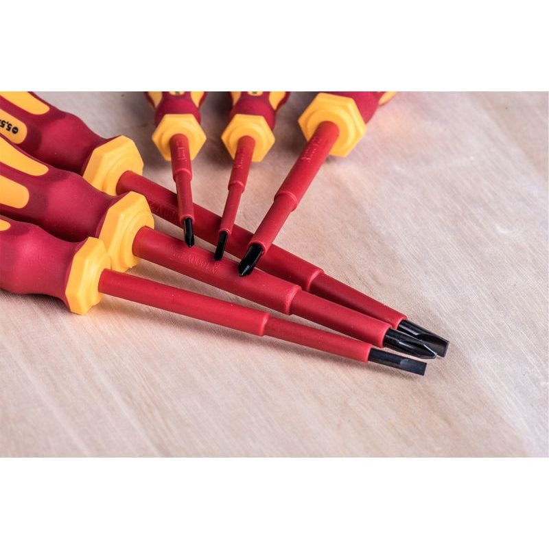 EXTOL PREMIUM ŠROUBOVÁKY ELEKTRIKÁŘSKÉ SE ZKOUŠEČKOU, SADA 7KS, 3X(-), 3X(PH), CRV, 53087 - SADY ŠROUBOVÁKŮ - RUČNÍ NÁŘADÍ