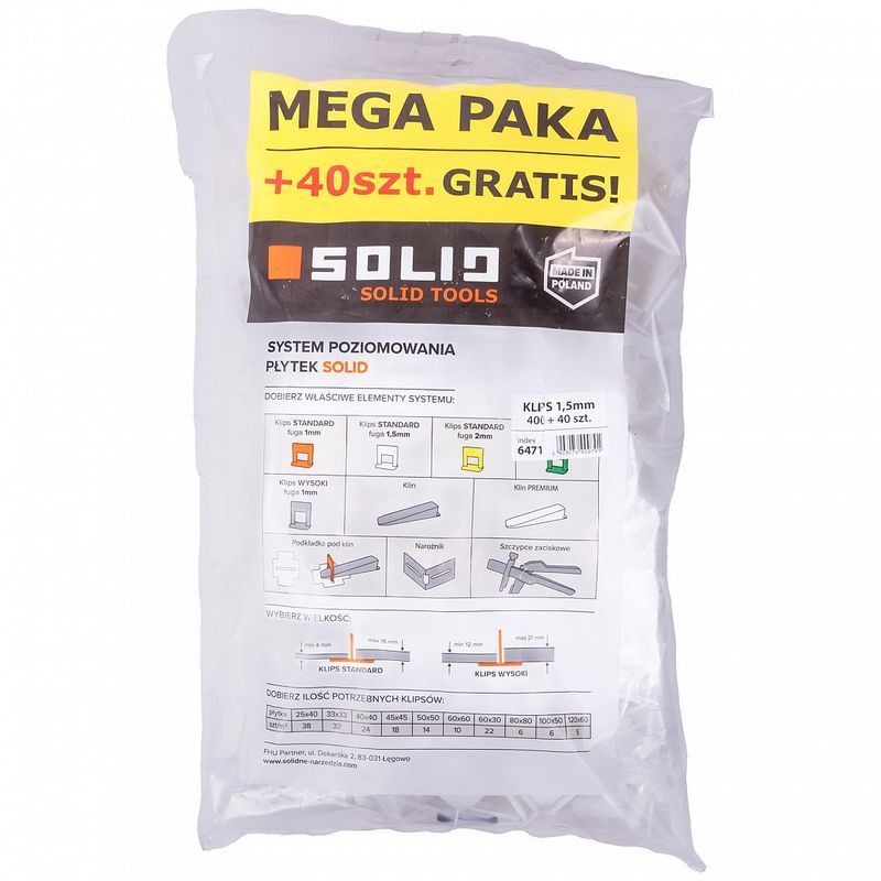 SPONY SOLID LEVELING 1,5MM, 400+40KS - OBKLÁDÁNÍ - DŮM A DOMÁCNOST, ELEKTRO..