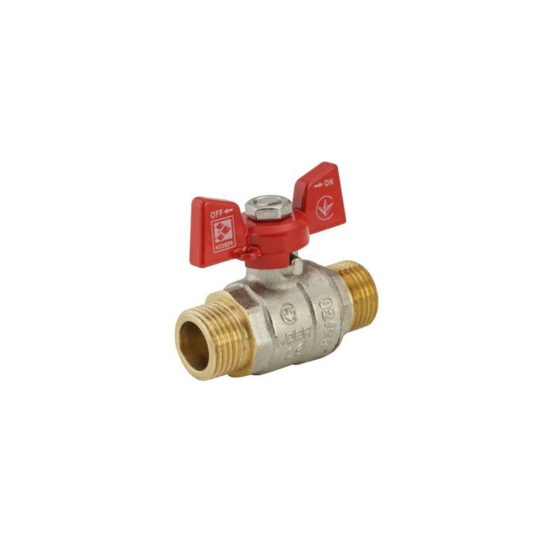 KULOVÝ KOHOUT MOTÝL, ČERVENÝ, KR.219 1/2"MM | KR.219 1/2"MM PROCRAFT - PŘÍSLUŠENSTVÍ (KOHOUTY, ŠROUBENÍ,...) - SANITA